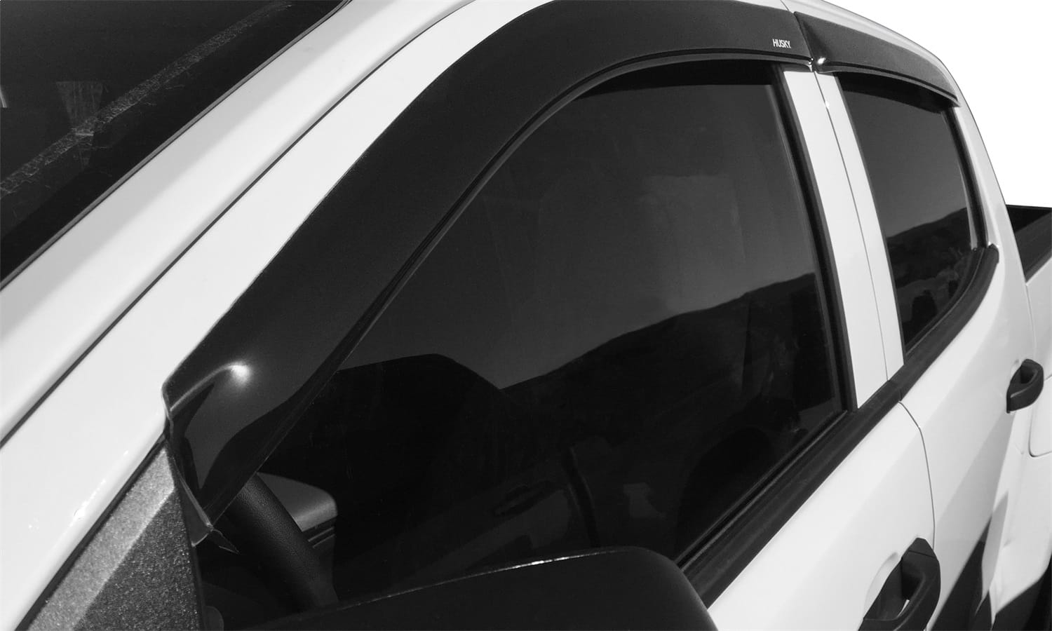 Husky Liners Low Profile Ventvisor Deflector; Smoke; In-Channel Mount; 4 pc. thumbnail 2