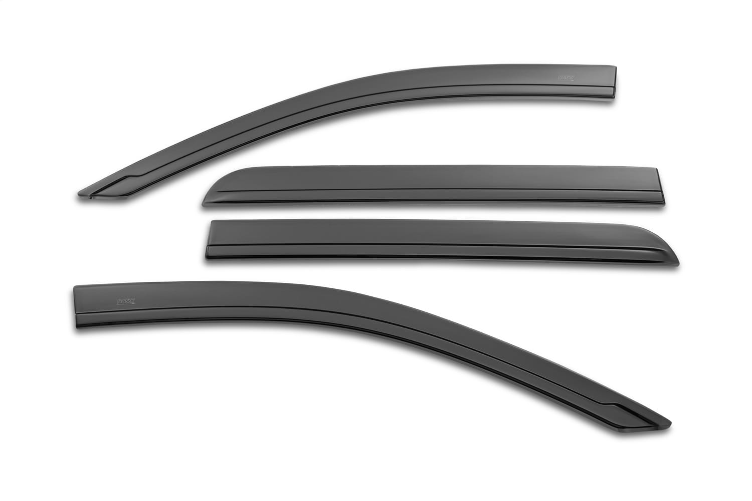 Low Profile Ventvisor Deflector; Smoke; Outside Mount; 4 pc.