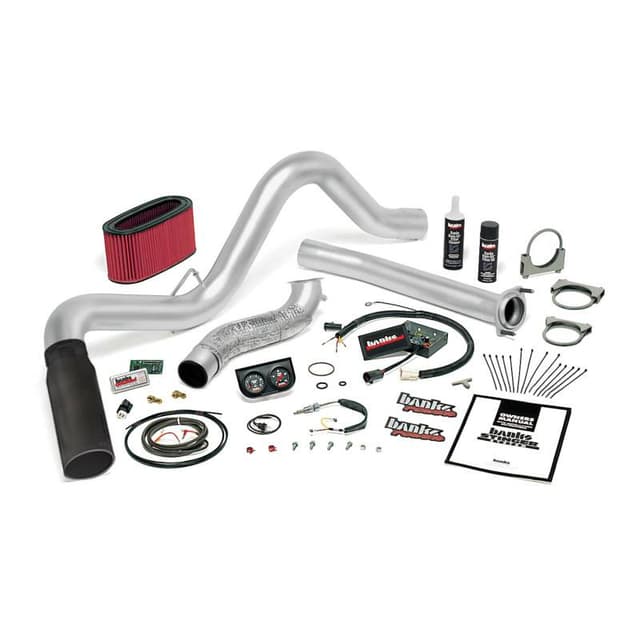 Banks Power 95.5-97 Ford 7.3L Man Stinger System - SS Single Exhaust w/ Black Tip - 48558-B