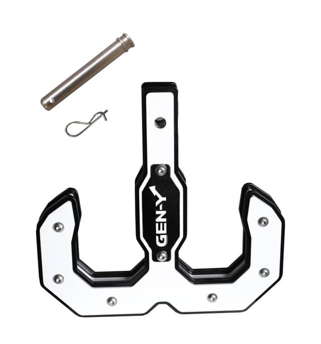 Gen-Y Hulk 2.0 16K Tow Hook 2in Shank w/GH-099 Pin/GH-011 Clip - Black/White - GH-0070-W