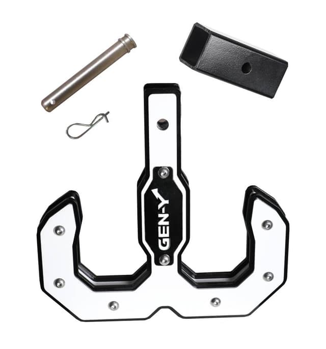 Gen-Y Hulk 2.0 16K Tow Hook 2in Shank w/GH-009 Reducer Sleeve/GH-099 Pin/GH-011 Clip - Black/White - GH-0071-W