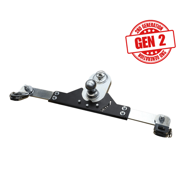 Gen-Y Dodge/RAM GoosePuck II 5in Offset Ball Puck Mount & 25K Towing w/Safety Chain Anchors - GH-21014