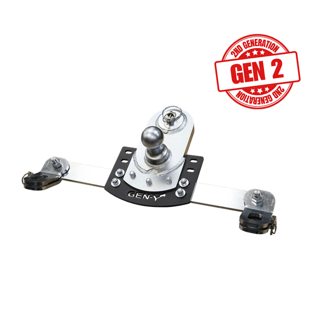 Gen-Y 20-24 GM Short/Long Bed GoosePuck II 5in Offset Ball Puck Mount 25K TW w/Safety Chain Anchors - GH-21017
