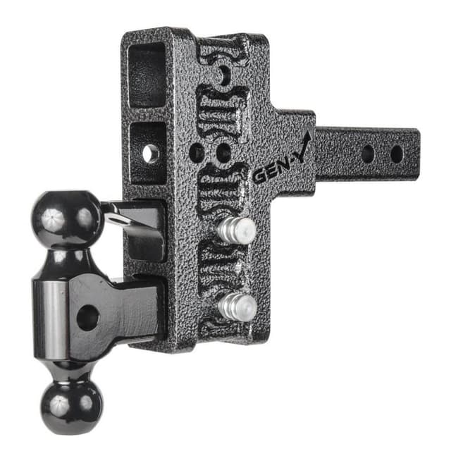 Gen-Y Mega Duty 2in Shank 5in Offset Drop 1.5K TW 10K Hitch w/GH-031 Dual-Ball/GH-032 Pintle Lock - GH-424