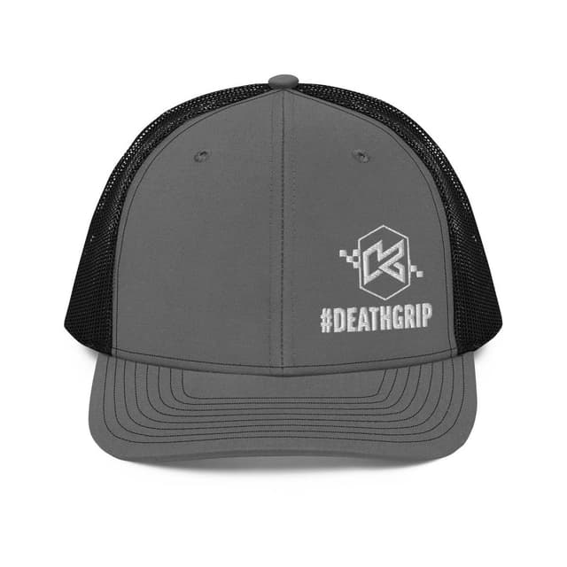 KRYPTONITE DEATHGRIP TRUCKER HAT - Charcoal/Black