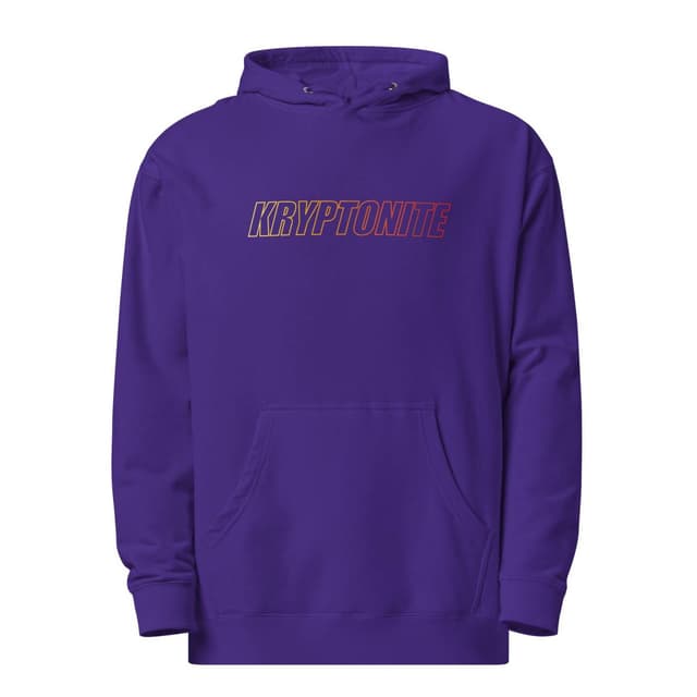 KRYPTONITE 'RETRO SUNSET' HOODIE - Purple, Xtra Large