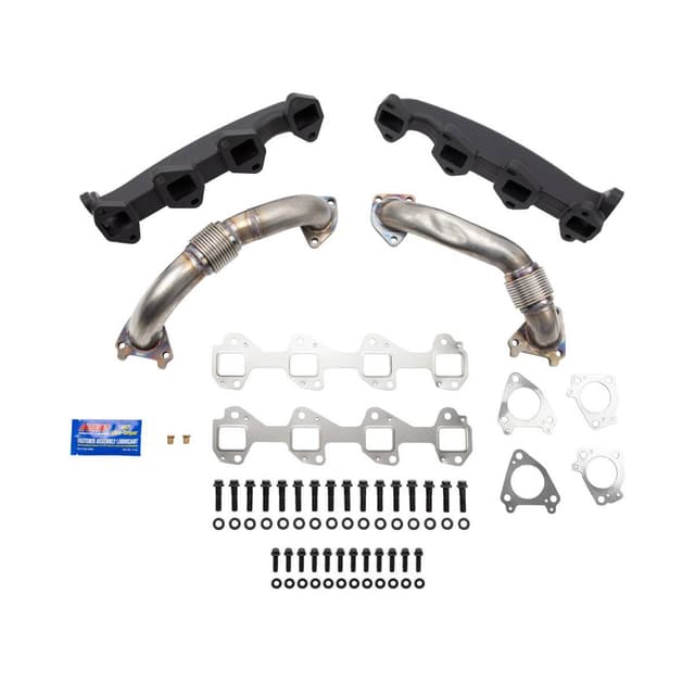 Wehrli 2001-2004 LB7 Duramax Billet Exhaust Manifold & 2" Stainless Up Pipe Kit