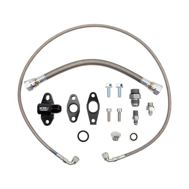 Wehrli L5P Duramax S300 Single Turbo Oil Line Kit