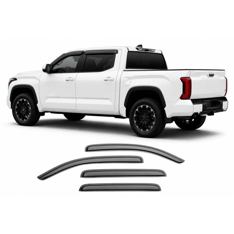 Black Horse Off Road Tape On Rain Guard/Wind Deflectors for 2022-2026 Toyota Tundra Crew Max - 144888