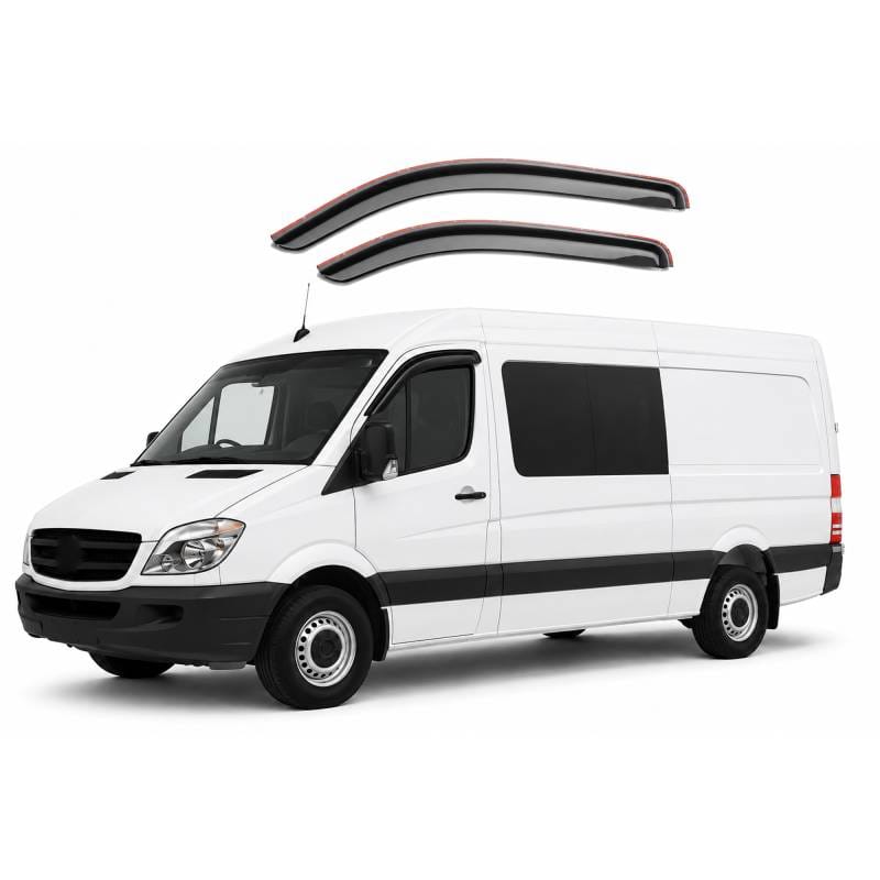 Black Horse Off Road Tape On Rain Guard/Wind Deflectors for 2006-2018 Mercedes-Benz Sprinter - 145319