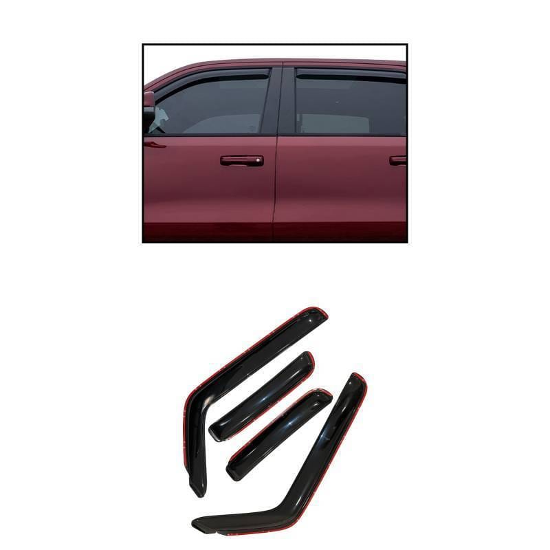 Black Horse Off Road In Channel Rain Guard/Wind Deflectors for 2020-2024 Kia Telluride - 1494711IN
