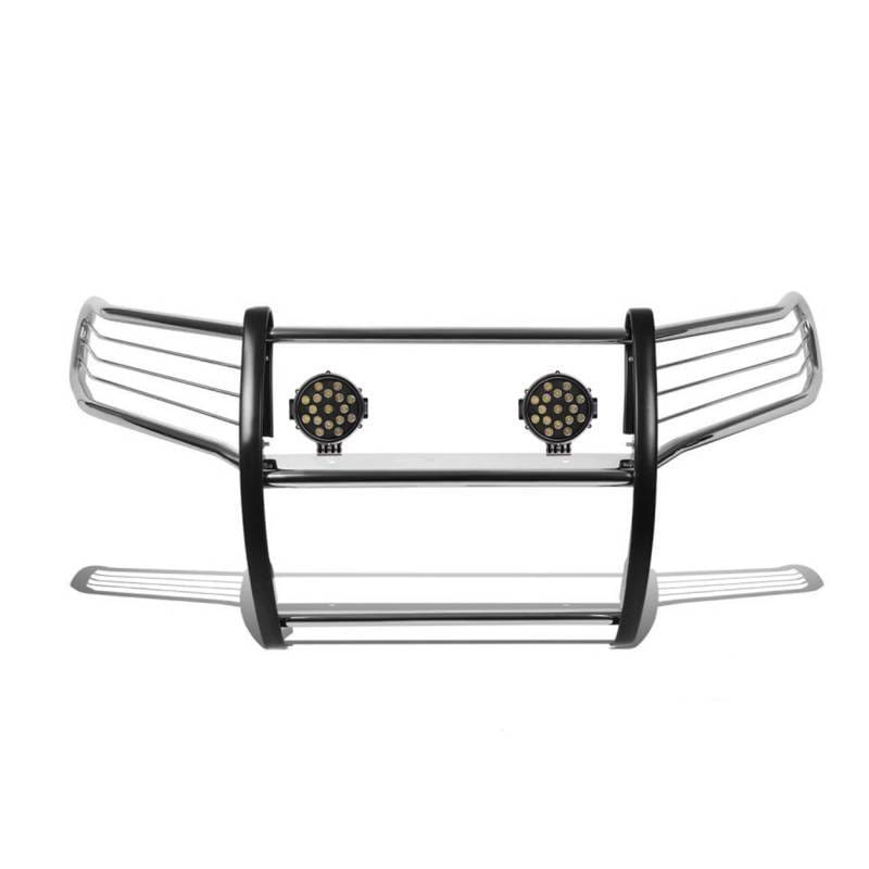 Black Horse Off Road Grille Guard Stainless Steel for 2016-2023 Toyota Tacoma - 17A096402MSS-PLB
