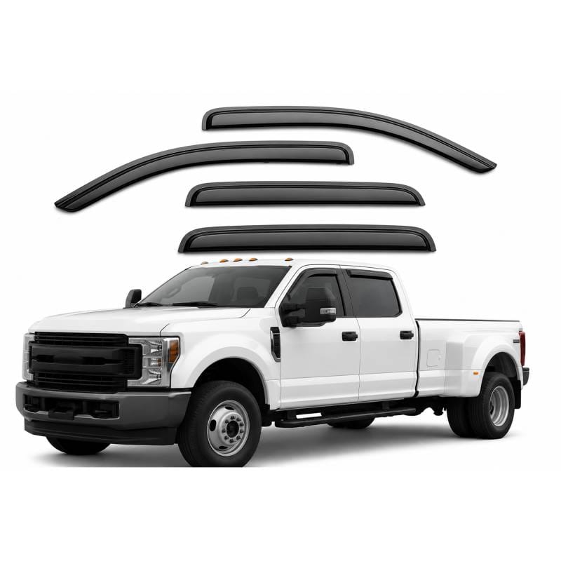 Black Horse Off Road Tape On Rain Guard/Wind Deflectors for 2017-2024 Ford F-250,F-350,F-450,F-550 Super Duty Super Crew Cab - 14-94156