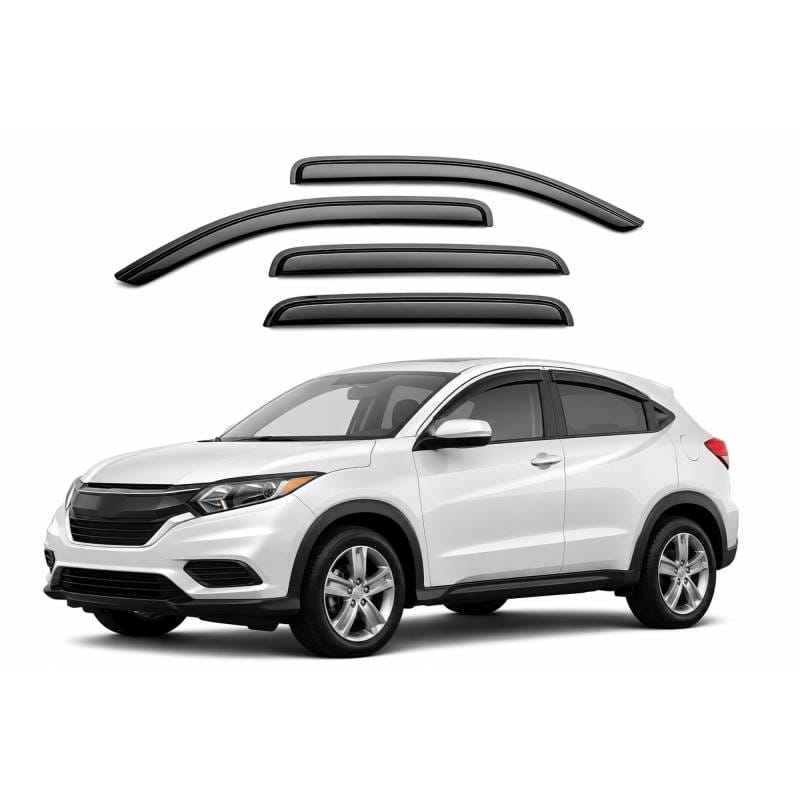 Black Horse Off Road Tape On Rain Guard/Wind Deflectors for 2016-2022 Honda HR-V - 14-HOHR
