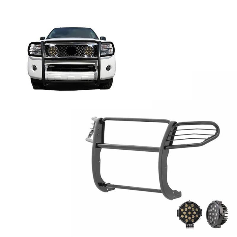 Black Horse Off Road Grille Guard Black for Frontier/Pathfinder - 17A110200MA-PLB