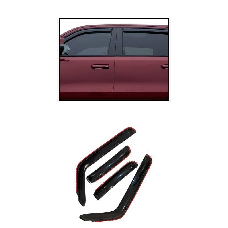 Black Horse Off Road In Channel Rain Guard/Wind Deflectors for 2013-2018 Nissan Pathfinder - 141531-IN