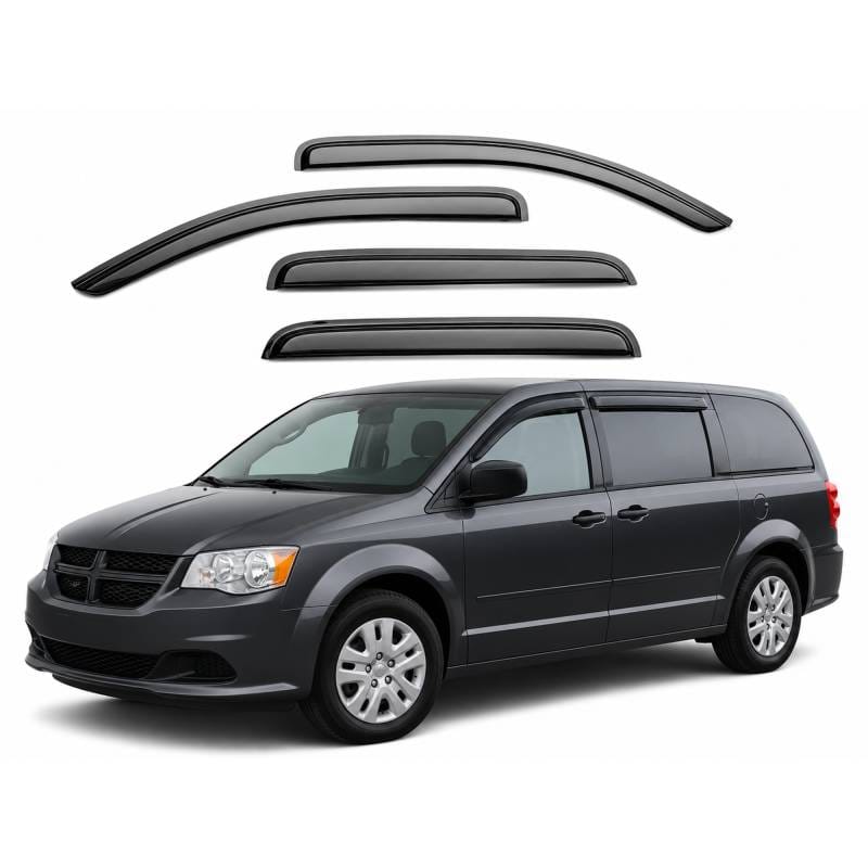 Black Horse Off Road Tape On Rain Guard/Wind Deflectors for 2008-2016 Chrysler Town & Country - 140539