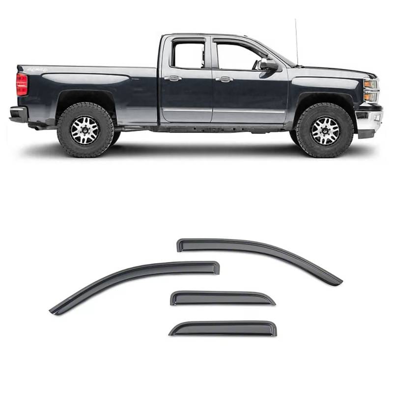 Black Horse Off Road Tape On Rain Guard/Wind Deflectors for 2019-2024 GMC Sierra 1500 Double Cab - 140442
