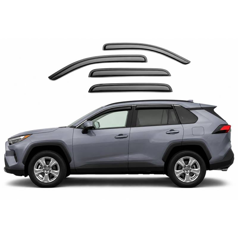 Black Horse Off Road Tape On Rain Guard/Wind Deflectors for 2019-2024 Toyota Rav4 - 141613