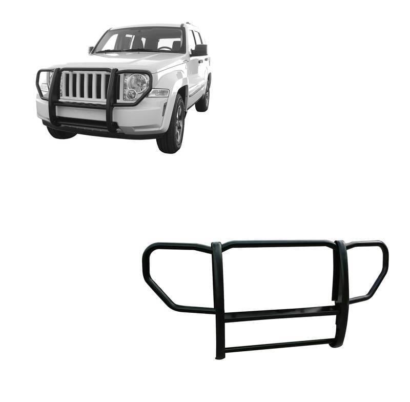 Black Horse Off Road Grille Guard Black for 2008-2012 Jeep Liberty - 17A086400A