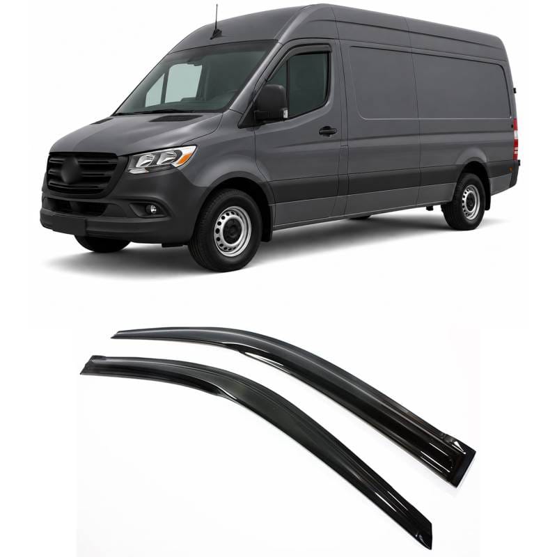 Black Horse Off Road Tape On Rain Guard/Wind Deflectors for 2019-2025 Mercedes-Benz Sprinter 1500 - 145321