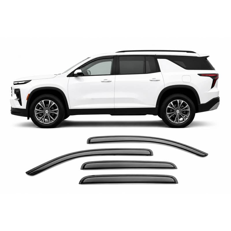 Black Horse Off Road Tape On Rain Guard/Wind Deflectors for 2018-2024 Chevrolet Traverse - 144553