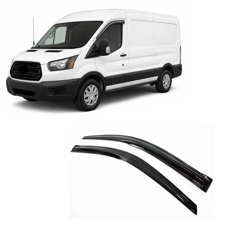Black Horse Off Road Tape On Rain Guard/Wind Deflectors for 2015-2025 Ford Transit-150 - 140676