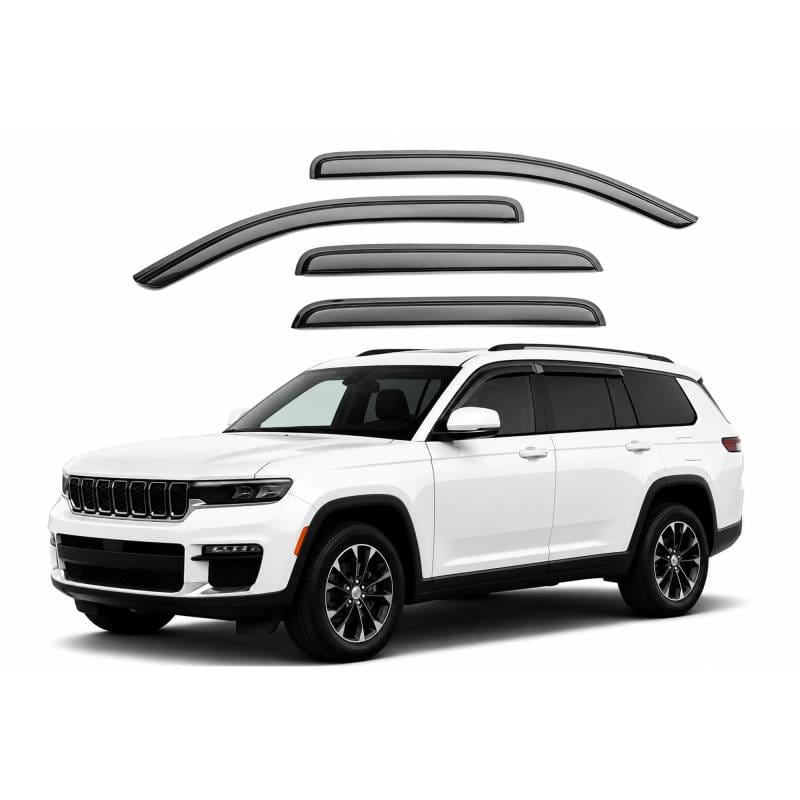 Black Horse Off Road Tape On Rain Guard/Wind Deflectors for 2021-2026 Jeep Grand Cherokee L - 144335
