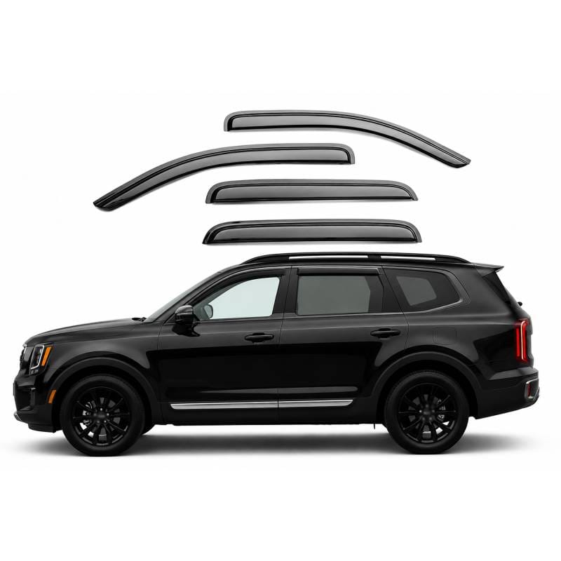 Black Horse Off Road Tape On Rain Guard/Wind Deflectors for 2020-2024 Kia Telluride - 144711