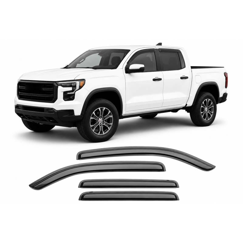 Black Horse Off Road Tape On Rain Guard/Wind Deflectors for 2023-2024 Chevrolet Colorado Crew Cab - 144218
