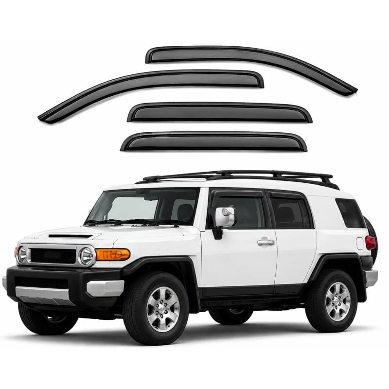 Black Horse Off Road Tape On Rain Guard/Wind Deflectors for 2007-2014 Toyota FJ Cruiser - 14-94735