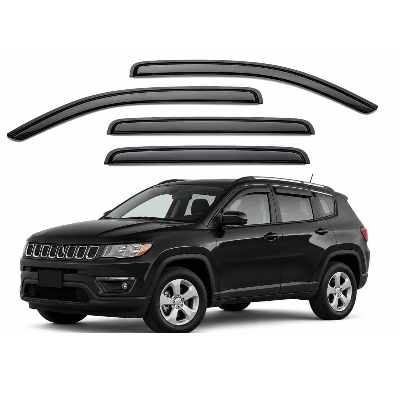 Black Horse Off Road Tape On Rain Guard/Wind Deflectors for 2011-2017 Jeep Compass - 14-94330