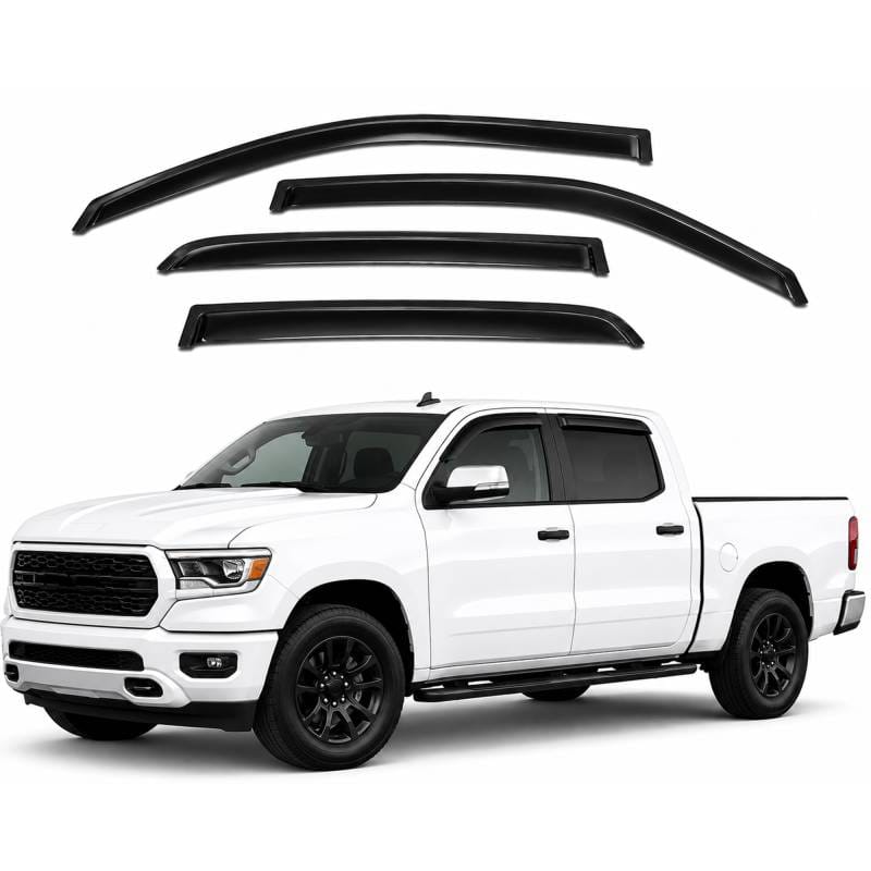 Black Horse Off Road Tape On Rain Guard/Wind Deflectors for 2019-2024 Ram 1500 Crew Cab - 140540
