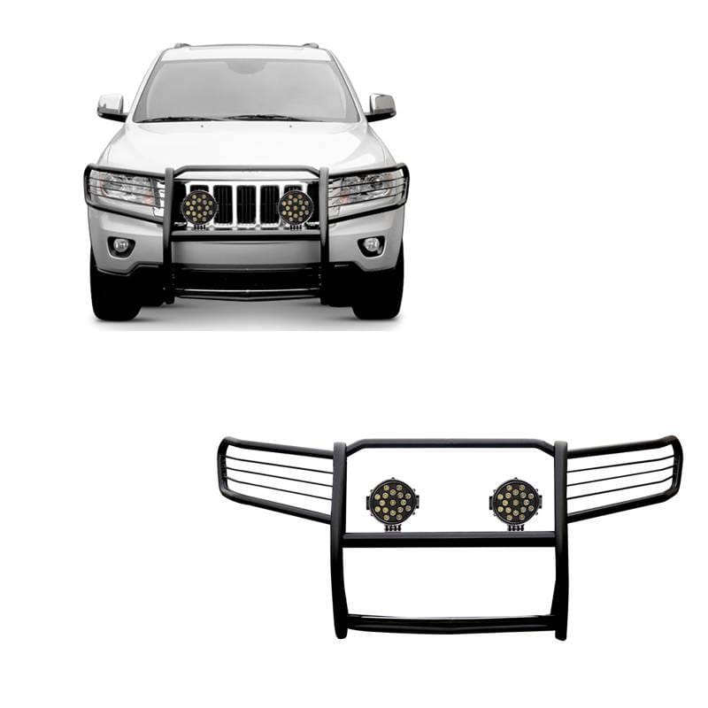 Black Horse Off Road Grille Guard Black for 2005-2010 Jeep Grand Cherokee - 17A080200MA-PLB
