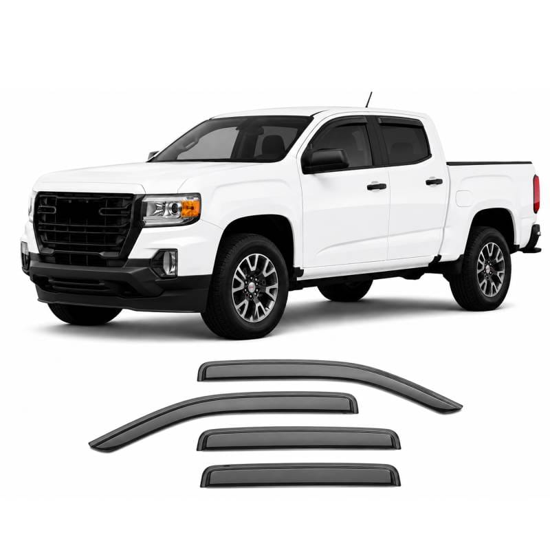 Black Horse Off Road Tape On Rain Guard/Wind Deflectors for 2015-2023 Colorado and Canyon(Crew Cab) - 14-94218