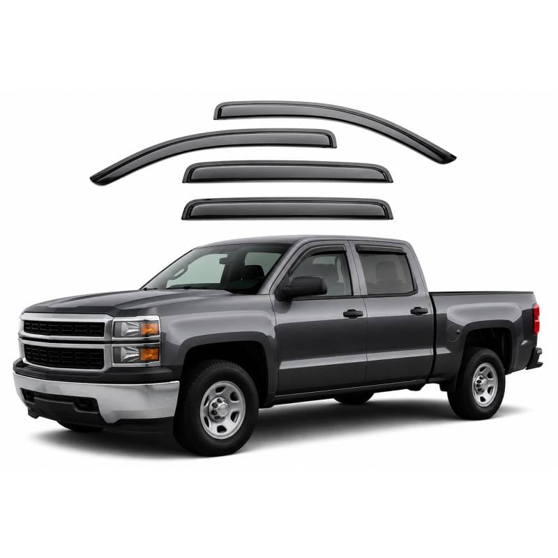 Black Horse Off Road Tape On Rain Guard/Wind Deflectors for Chevrolet/GMC C1500/C2500/C3500/K1500/K2500/K3500, Chevrolet Tahoe, GMC Yukon, Cadillac Escalade, Chevrolet Sub - 140405