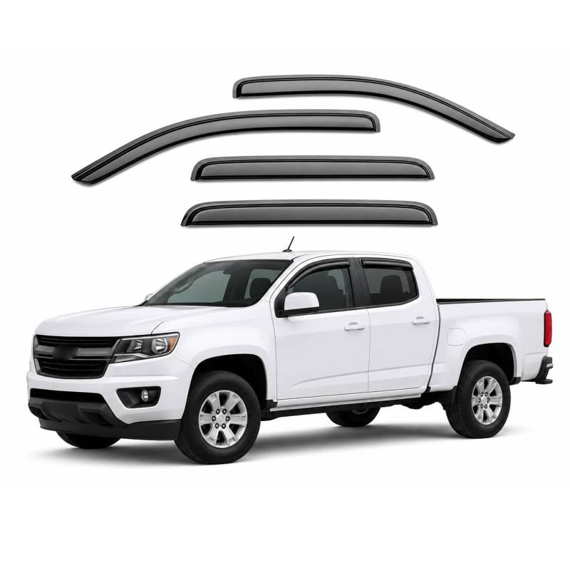 Black Horse Off Road Tape On Rain Guard/Wind Deflectors for 2015-2022 GMC Canyon Crew Cab - 14-CHCOCC