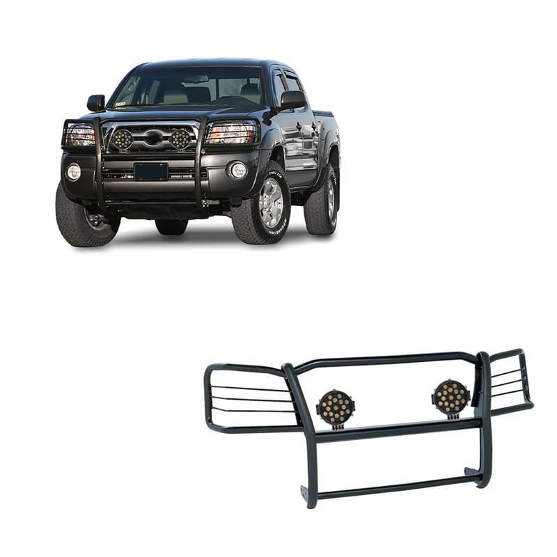 Black Horse Off Road Grille Guard Black for 2005-2015 Toyota Tacoma - 17A096400MA-PLB