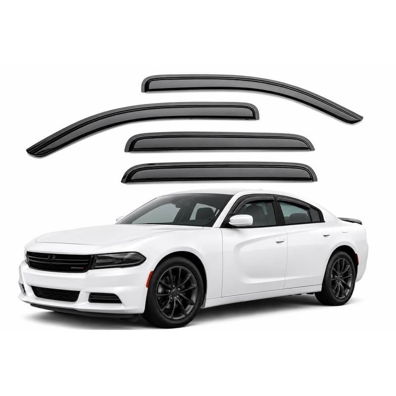 Black Horse Off Road Tape On Rain Guard/Wind Deflectors for 2011-2024 Dodge Charger - 140521