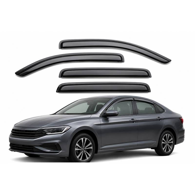 Black Horse Off Road Tape On Rain Guard/Wind Deflectors for 2019-2024 Volkswagen Jetta - 14VWJE23