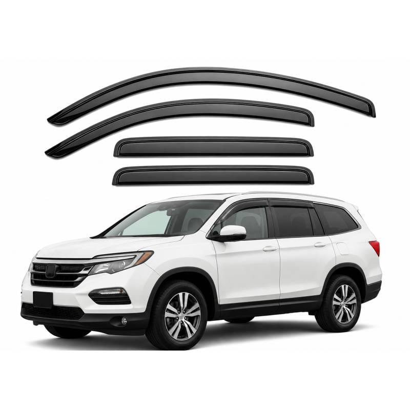Black Horse Off Road Tape On Rain Guard/Wind Deflectors for 2016-2022 Honda Pilot - 14-94746
