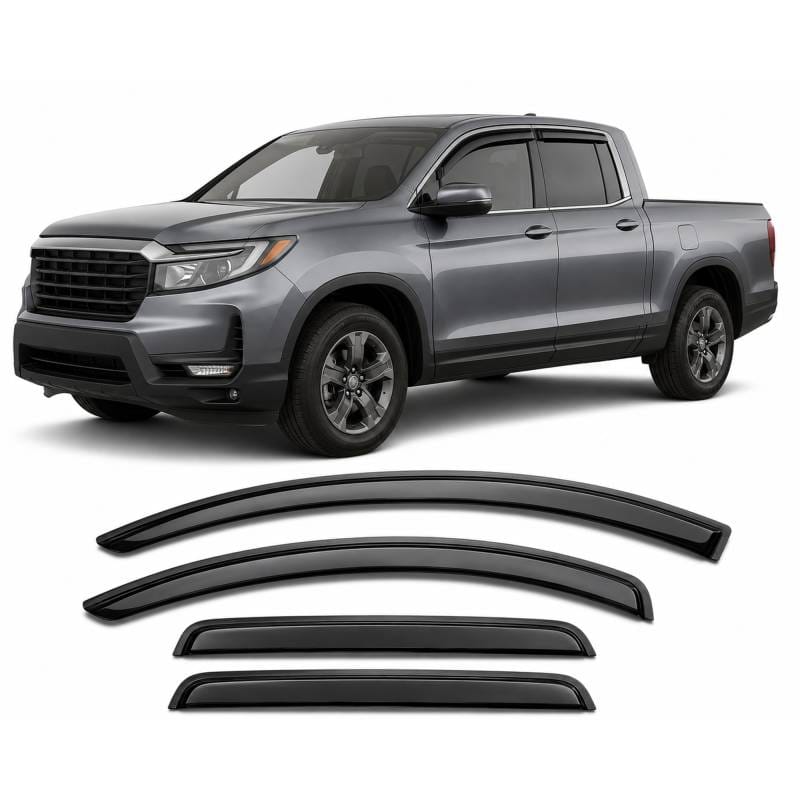 Black Horse Off Road Tape On Rain Guard/Wind Deflectors for 2017-2024 Honda Ridgeline - 140762