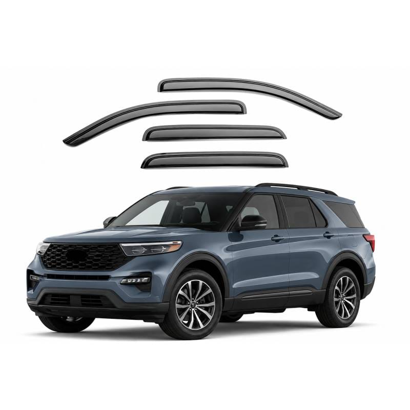Black Horse Off Road Tape On Rain Guard/Wind Deflectors for 2020-2024 Ford Explorer - 140332