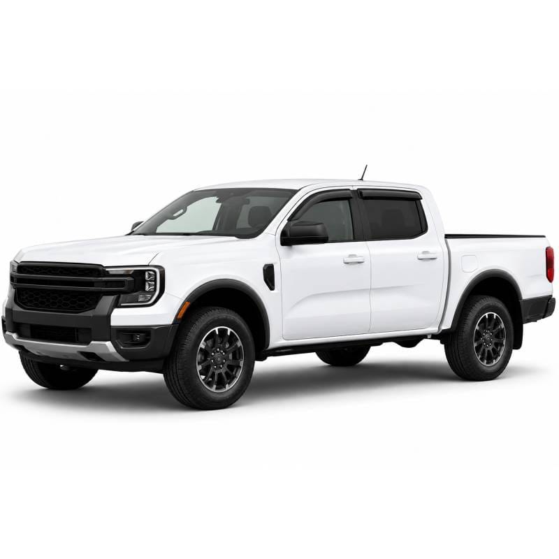 Black Horse Off Road Tape On Rain Guard/Wind Deflectors for 2019-2024 Ford Ranger Crew Cab - 140387