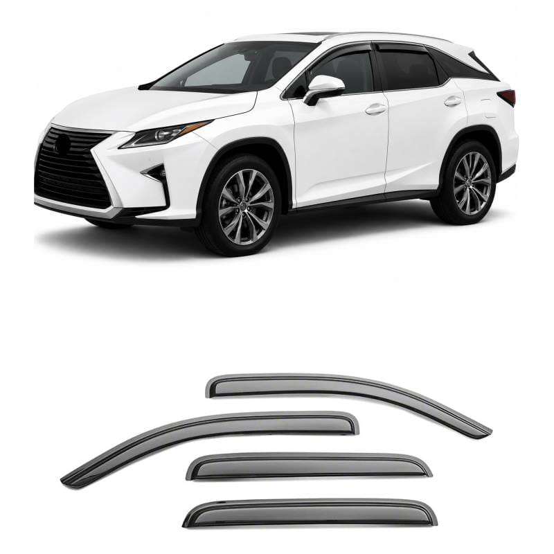 Black Horse Off Road Tape On Rain Guard/Wind Deflectors for 2016-2022 Lexus RX350 - 141113