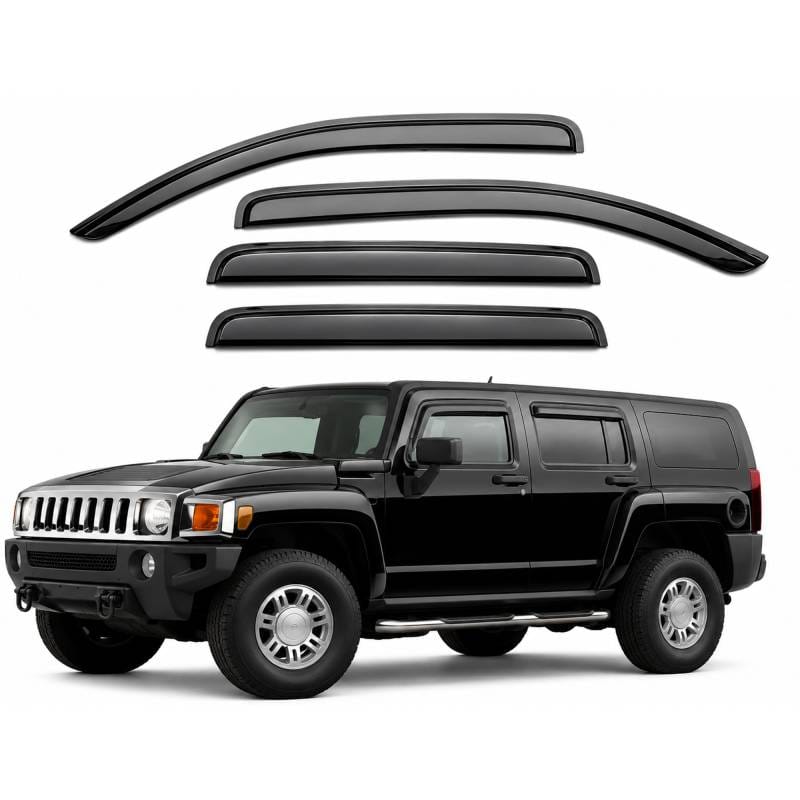 Black Horse Off Road Tape On Rain Guard/Wind Deflectors for 2006-2009 Hummer H3 - 14-94501