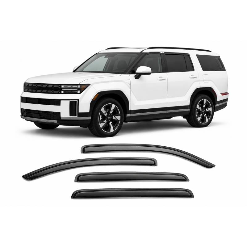 Black Horse Off Road Tape On Rain Guard/Wind Deflectors for 2019-2024 Hyundai Santa Fe - 144824