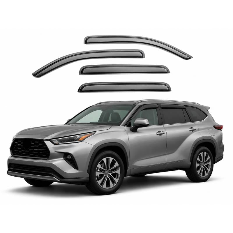 Black Horse Off Road Tape On Raind Guard/Wind Deflectors for 2020-2024 Toyota Highlander - 141665