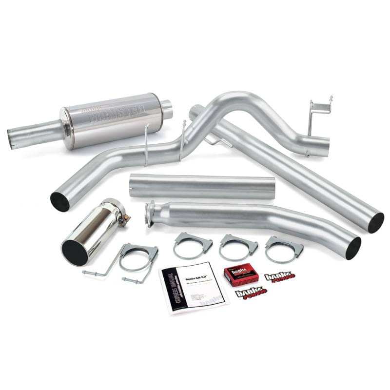 Banks Power 98-00 Dodge 5.9L Std Cab Git-Kit - SS Single Exhaust w/ Chrome Tip - 49357