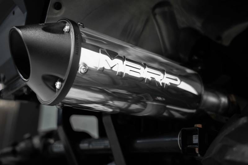 MBRP 2015 Polaris Hawkeye 325/Sportsman ETX 5in Single Slip-On Performance Series Exhaust - AT-9502PT